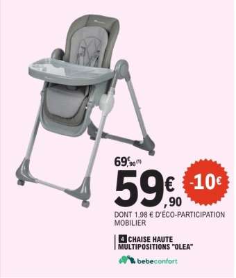 Chaise Haute Multipositions 'Olea'