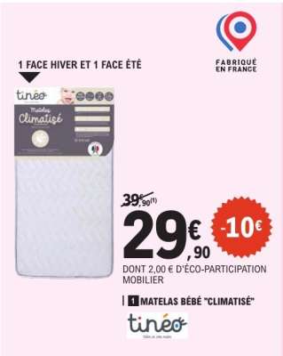 1 MATELAS BÉBÉ "CLIMATISÉ"