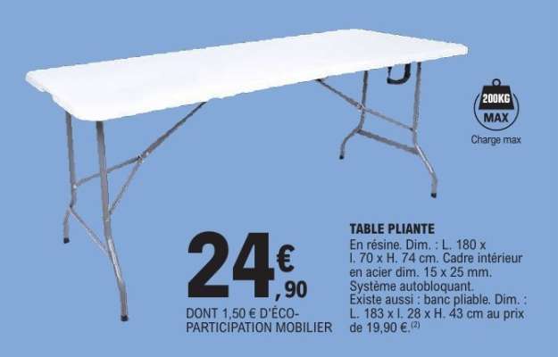 TABLE PLIANTE