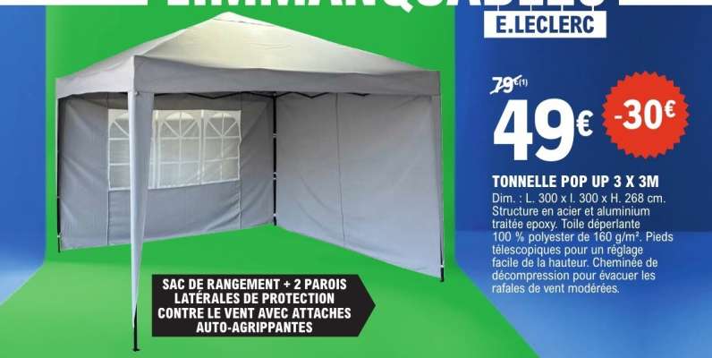 TONNELLE POP UP 3 X 3M