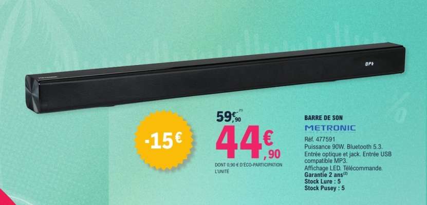 BARRE DE SON “METRONIC”