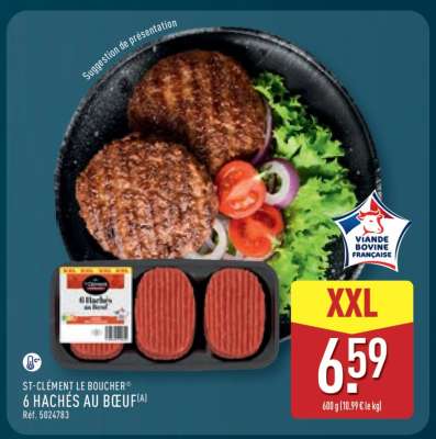 ST-CLÉMENT LE BOUCHER® 6 HACHÉS AU BŒUF