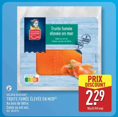 GOLDEN SEAFOOD TRUITE FUMÉE ÉLEVÉE EN MER