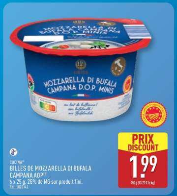 BILLES DE MOZZARELLA DI BUFALA CAMPANA AOP