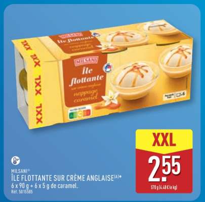 MILSANI Île Flottante sur Crème Anglaise