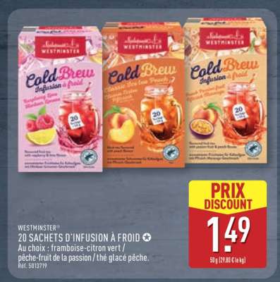WESTMINSTER® 20 SACHETS D'INFUSION À FROID