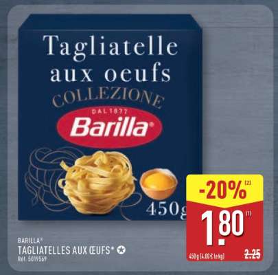 BARILLA TAGLIATELLES AUX ŒUFS