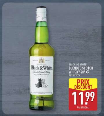Black and White Blended Scotch Whisky 40°