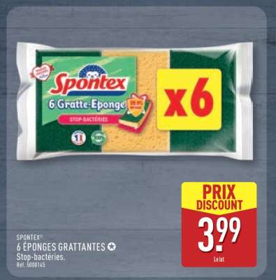 SPONTEX 6 ÉPONGES GRATTANTES