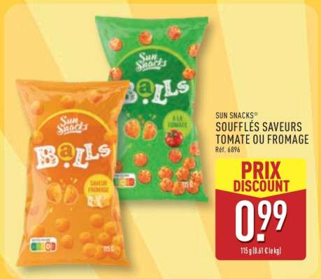 SUN SNACKS® SOUFFLÉS SAVEURS TOMATE OU FROMAGE