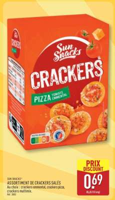 SUN SNACKS ASSORTIMENT DE CRACKERS SALÉS