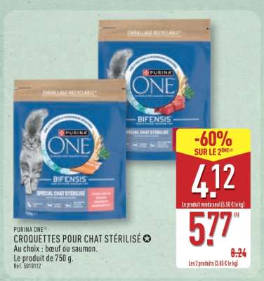 PURINA ONE Croquettes pour chat stérilisé
