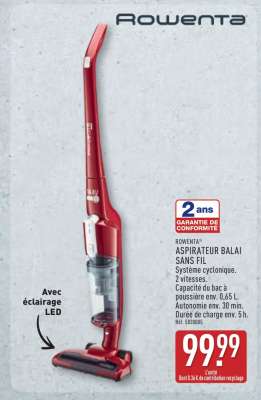Rowenta Aspirateur balai sans fil