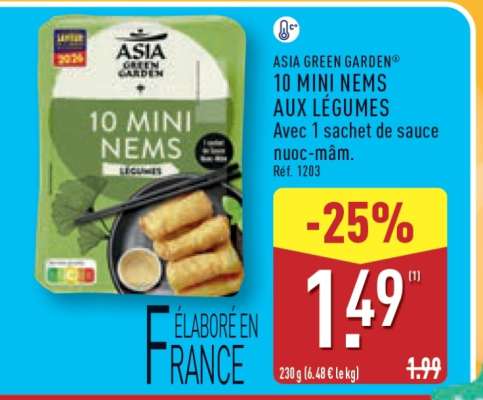 ASIA GREEN GARDEN 10 MINI NEMS AUX LÉGUMES