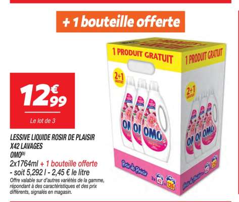 LESSIVE LIQUIDE ROSIR DE PLAISIR X42 LAVAGES