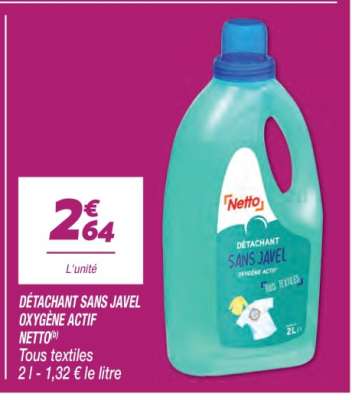 DÉTACHANT SANS JAVEL OXYGÈNE ACTIF NETTO