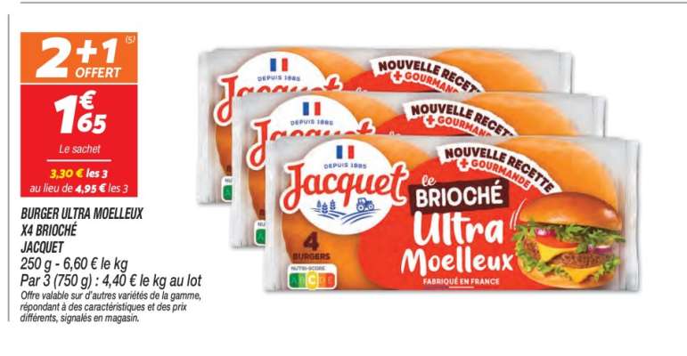 BURGER ULTRA MOELLEUX X4 BRIOCHE