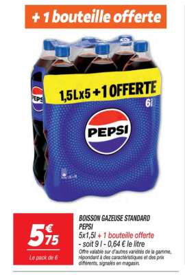 BOISSON GAZEUSE STANDARD PEPSI