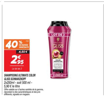 SHAMPOOING ULTIMATE COLOR GLISS SCHWARZKOPF