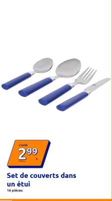 Set de couverts dans un étui