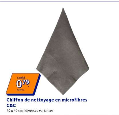 Chiffon de nettoyage en microfibres C&C