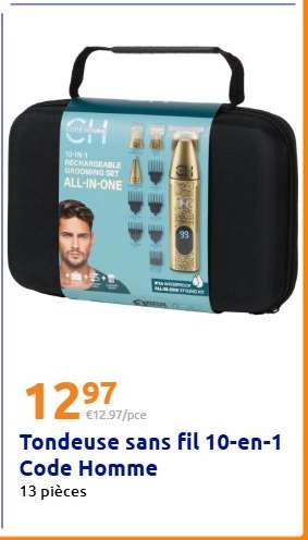 Tondeuse sans fil 10-en-1 Code Homme