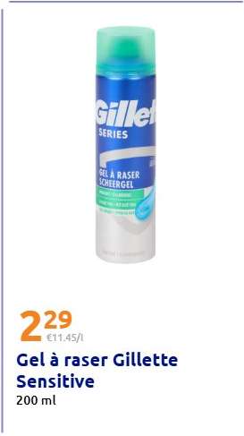 Gel à raser Gillette Sensitive