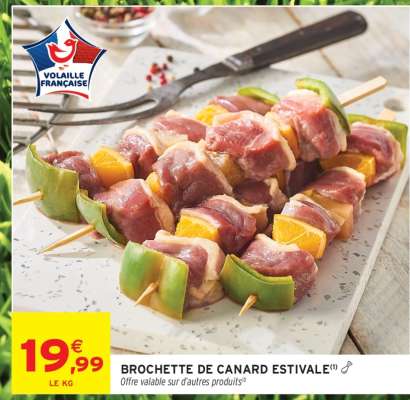 BROCHETTE DE CANARD ESTIVALE