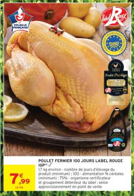POULET FERMIER 100 JOURS LABEL ROUGE IGP