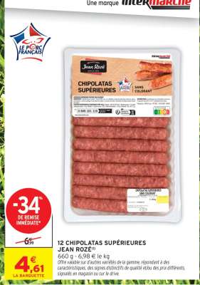 12 Chipolatas Supérieures Jean Rozé