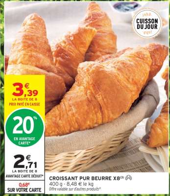 CROISSANT PUR BEURRE X8