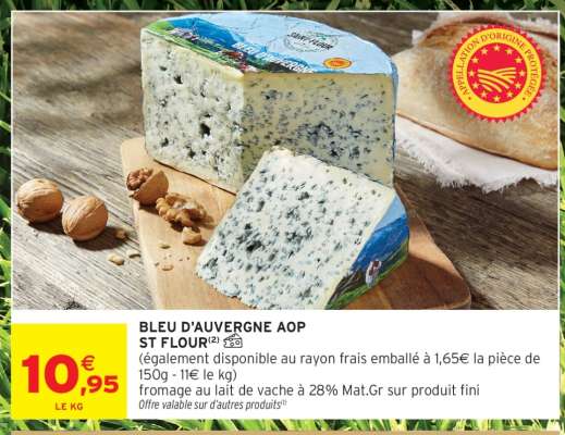 BLEU D'AUVERGNE AOP ST FLOUR