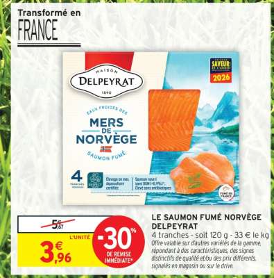 LE SAUMON FUMÉ NORVÈGE "DELPEYRAT"