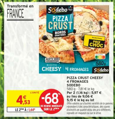 PIZZA CRUST CHEESY 4 FROMAGES