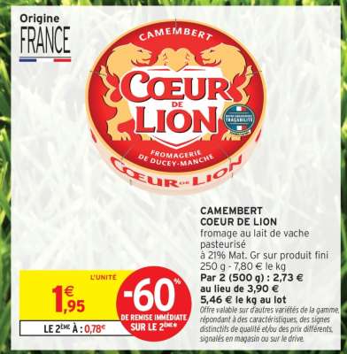 Camembert Coeur De Lion