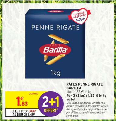 Pâtes Penne Rigate Barilla