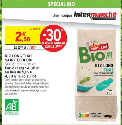 RIZ LONG THAÏ SAINT ÉLOI BIO