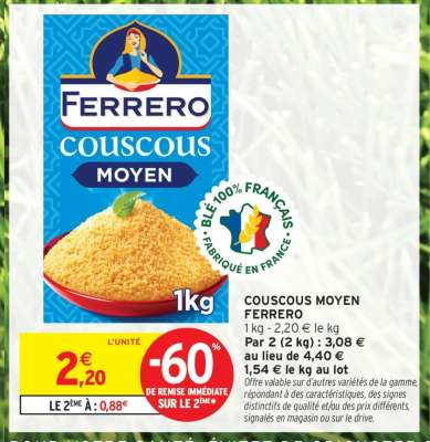 Couscous Moyen Ferrero
