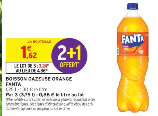 Boisson gazeuse orange Fanta