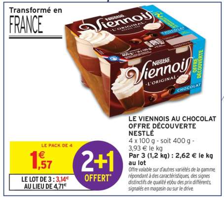 LE VIENNOIS AU CHOCOLAT OFFRE DÉCOUVERTE NESTLÉ