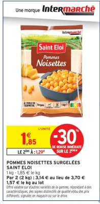 POMMES NOISETTES SURGELÉES SAINT ELOI