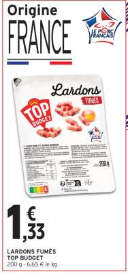 LARDONS FUMÉS TOP BUDGET