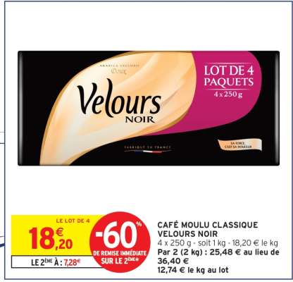 Café Moulu Classique Velours Noir