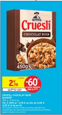 Cruesli Chocolat Noir