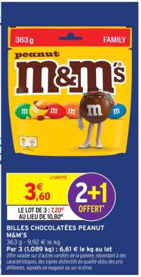BILLES CHOCOLATÉES PEANUT M&M'S