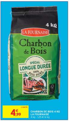 CHARBON DE BOIS 4 KG LA FOURNAISE