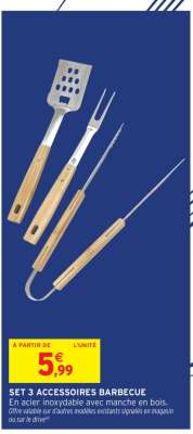SET 3 ACCESSOIRES BARBECUE