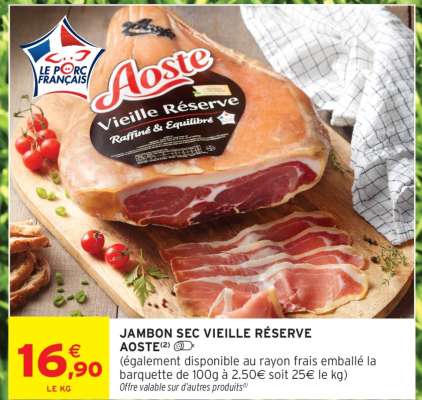 Jambon Sec Vieille Réserve Aoste