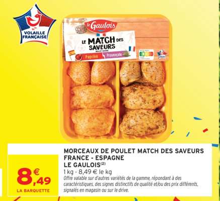 Morceaux de Poulet Match des Saveurs