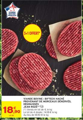Viande Bovine : Bifteck Haché